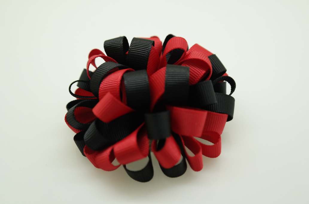 Small bowtique hair Bow with colors  Red, Black
